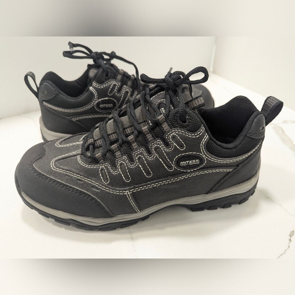 Hytest Unisex Poron XRD Leather Shoes still toe black safety shoes boots sz 9.5W